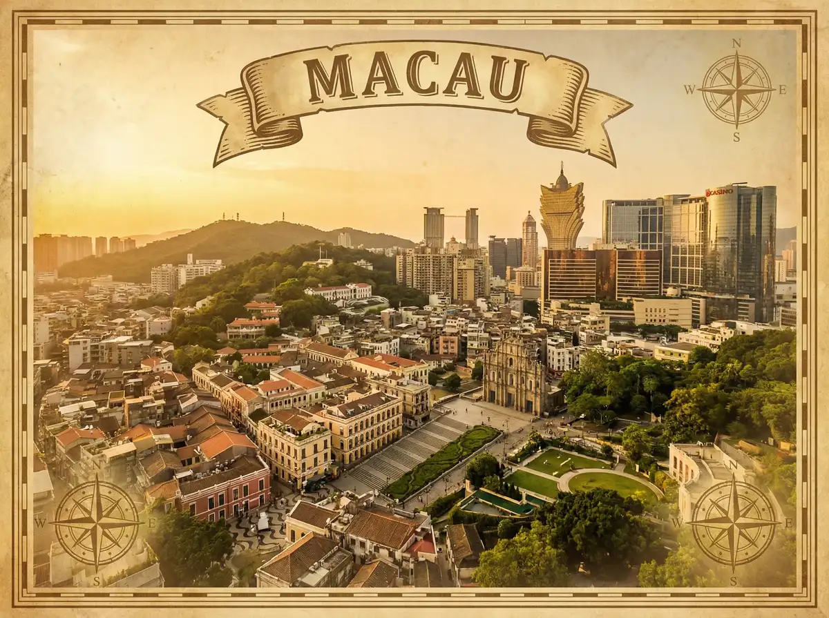 澳门城市全景，规划 澳门博彩 旅行的理想参考